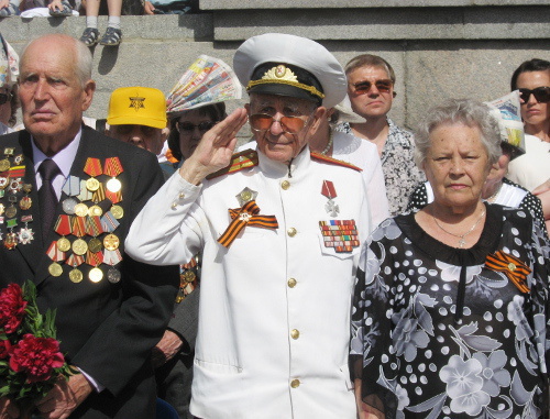 Ветераны на параде Победы в Волгограде 9 мая 2012 г. Фото Вячеслава Ященко для "Кавказского узла"