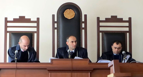 Заседание апелляционного суда началось в 10.00 часов под председательством судьи Норайра Григоряна. Нагорный Карабаха. Степанакерт. 26 февраля 2015 год. Фото Алвард Григорян для "Кавказского узла"