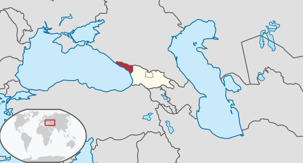 Абхазия и Грузия на обзорной карте. Фото: TUBS https://ru.wikipedia.org/