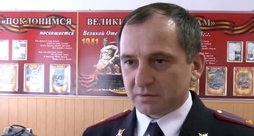 Тимур Хамхоев. Скриншот видеозаписи на канале  
МВД Ингушетии в YouTube