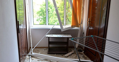 Последствия взрыва в Приморском. Здание оздоровительного комплекса в Приморском. Фото: SPUTNIK. БАДРАК АВИДЗБА



