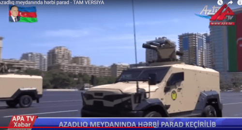 ПРК "SPIKE-LR". Скриншот с трансляции парада в Баку ПРК "SPIKE-LR". Скриншот с трансляции парада в Баку
