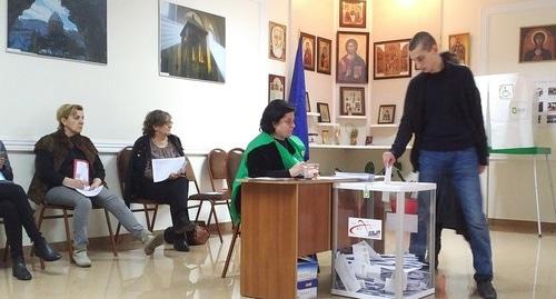 На избирательном участке в Тбилиси. 28 ноября 2018 г. Фото Григория Шведова для "Кавказского узла"
