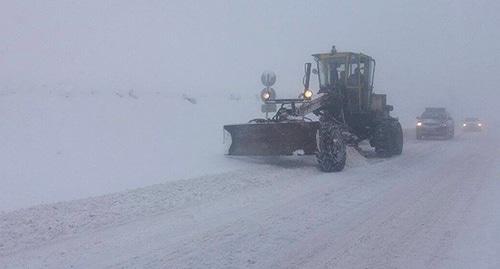 Военно-Грузинская дорога. Фото © photo by press-service of Roads Department of Georgia https://sputnik-georgia.ru/georgia/20181201/243244495/Verkhniy-Lars-segodnya-na-doroge-iz-Gruzii-v-Rossiyu-vnov-problemy.html