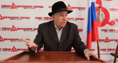 Муса Зурабов. Фото: кадр видео заседания Совета тейпов Ингушетии https://www.youtube.com/watch?v=slLjqahIolA