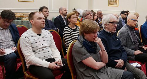 Участники церемонии награждения имени погибшего журналиста "Кавказского узла" Ахмеднаби Ахмеднабиева. Москва, 13 декабря 2019 г. Фото Вячеслава Прудникова для "Кавказского узла"