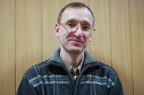 Соверующий подсудимых Андрей Сафонов. Волгоград, 21 февраля 2020 года. Фото Татьяны Филимоновой для "Кавказского узла".