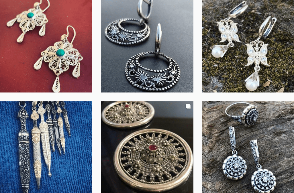 Изделия гоцатлинского ювелира Магомедали Гаджиева, скринот страницы в соцсети https://www.instagram.com/jeweler_gadzhiev/