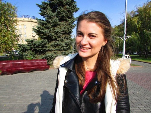 Туристка Елена из Подмосковья поддержала позицию пикетчиков. Волгоград, 25 октября 2020 года. Фото Вячеслава Ященко для "Кавказского узла".