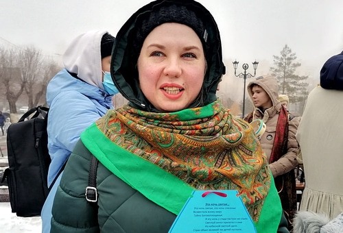 Психолог Екатерина считает, что праздники необходимы и в пандемию. Волгоград, 7 января 2021 года. Фото Татьяны Филимоновой для "Кавказского узла".