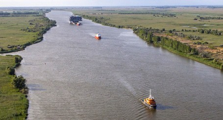 Волго-Каспийский канал. Фото: министерство промышленности и природных ресурсов Астраханской области