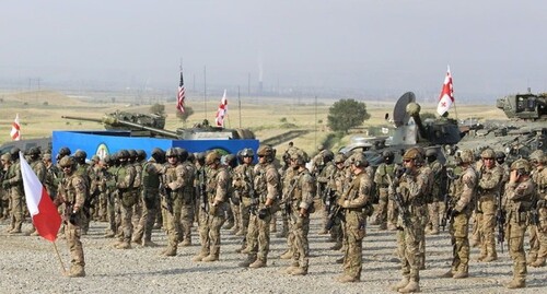 Участники учений в Грузии, сентябрь 2020 года. Фото Инны Кукуджановой для "Кавказского узла". Участники учений в Грузии, сентябрь 2020 года. Фото Инны Кукуджановой для "Кавказского узла".