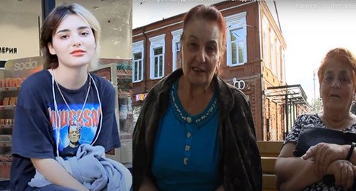 Жительницы Владикавказа. Коллаж "Кавказского узла". Скриншот видео https://www.youtube.com/watch?v=011-cKpeGN0&t=133s