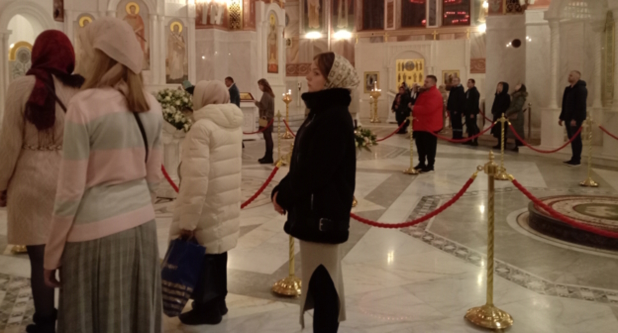Прихожане в храме. Фото: В. Ященко для "Кавказского узла"