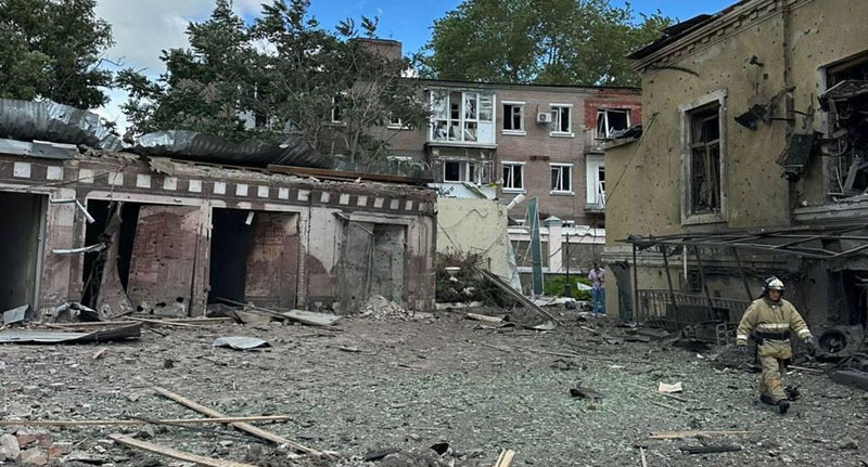 На месте взрыва в Таганроге. Фото: пресс-служба губернатора Ростовской области