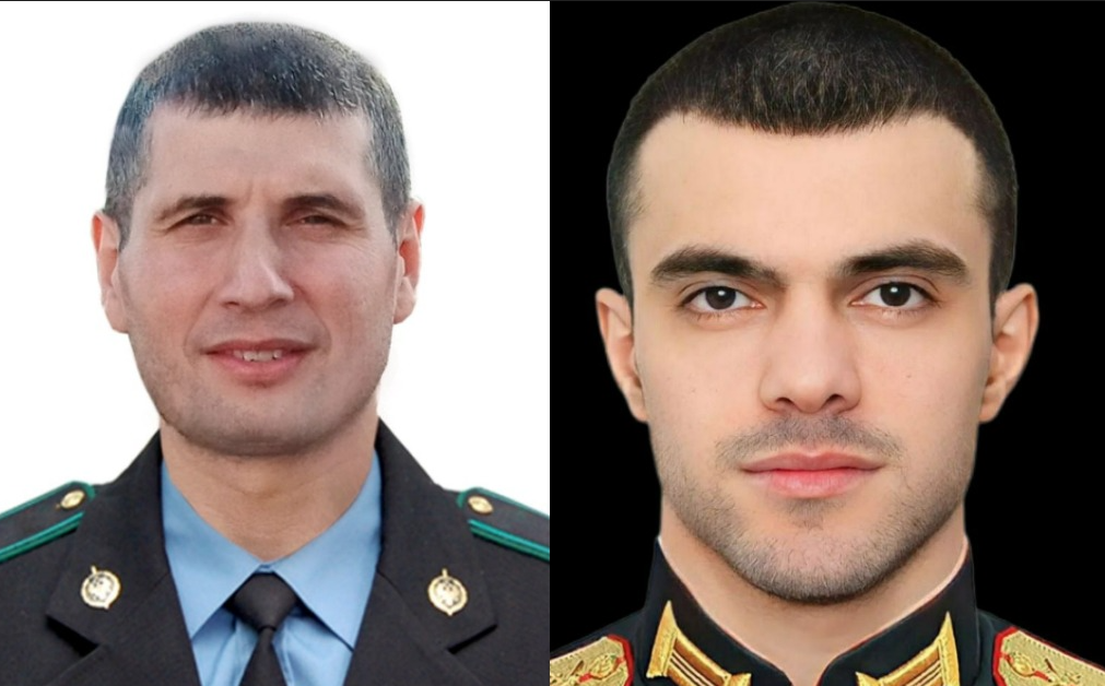 Рафидин Агамирзоев и Омар Ильясов. Фото из Telegram-канала администрации Докузпаринского района, https://t.me/dokuz_para/9010, https://t.me/dokuz_para/9015.
