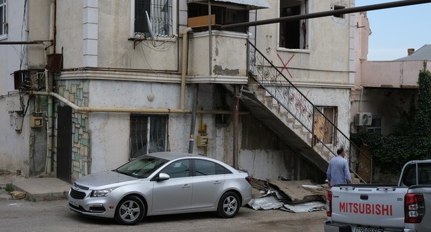 Cнос домов на улице Аббаса Саххата в Баку. Фото Азиза Каримова для "Кавказского узла" Cнос домов на улице Аббаса Саххата в Баку. Фото Азиза Каримова для "Кавказского узла"