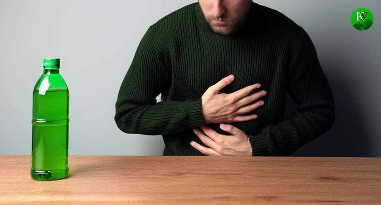 У мужчины заболел живот. Иллюстрация создана «Кавказским узлом» с помощью ИИ в программе Photoshop
