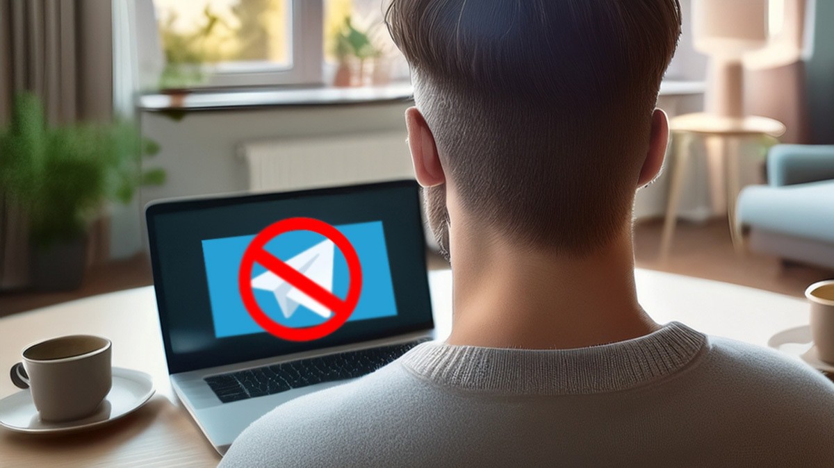 Блокировка Телеграм. Иллюстрация создана «Кавказским узлом» с помощью ИИ в программе Photoshop