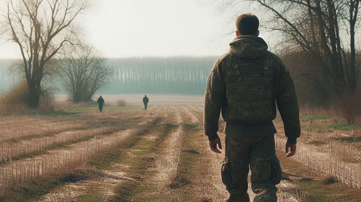 Военный на СВО. Иллюстрация создана «Кавказским узлом» с помощью ИИ в программе Copilot