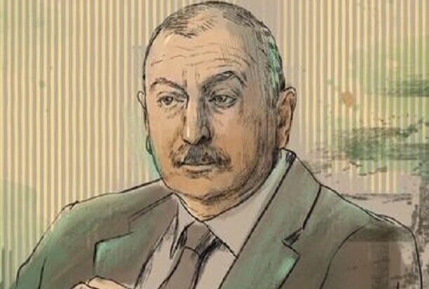 Президент Азербайджана Ильхам Алиев. Иллюстрация Мейдан.ТВ