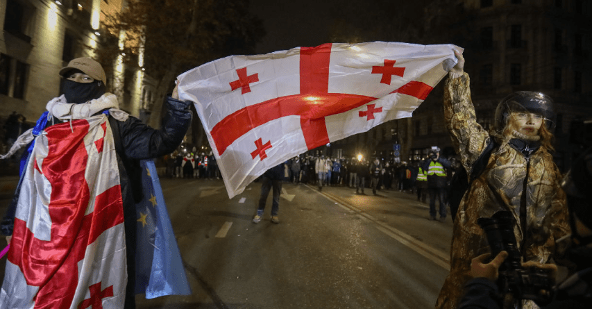 Участники протестов в Тбилиси. Фото Азиза Каримова для "Кавказского узла".