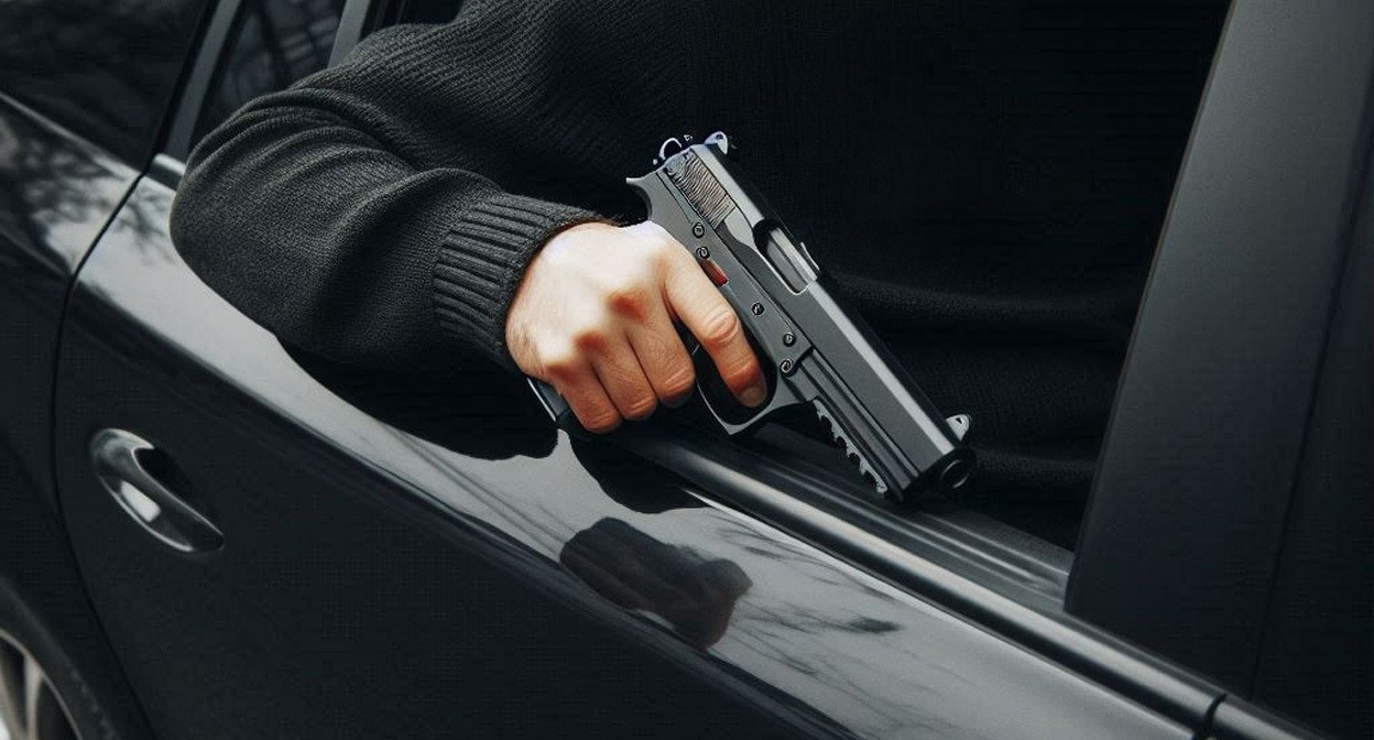 Рука в пистолетом. Иллюстрация создана "Кавказским узлом" с помощью ИИ в программе Copilot