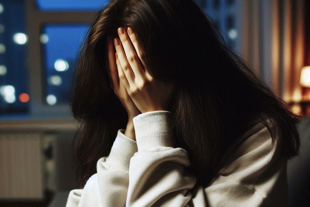 Девушка плачет. Иллюстрация создана "Кавказским узлом" при помощи программы Copilot