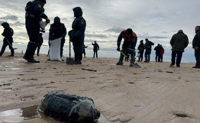 Уборка пляжа Анапы. Фото: «Администрация Краснодарского края» / Telegram
