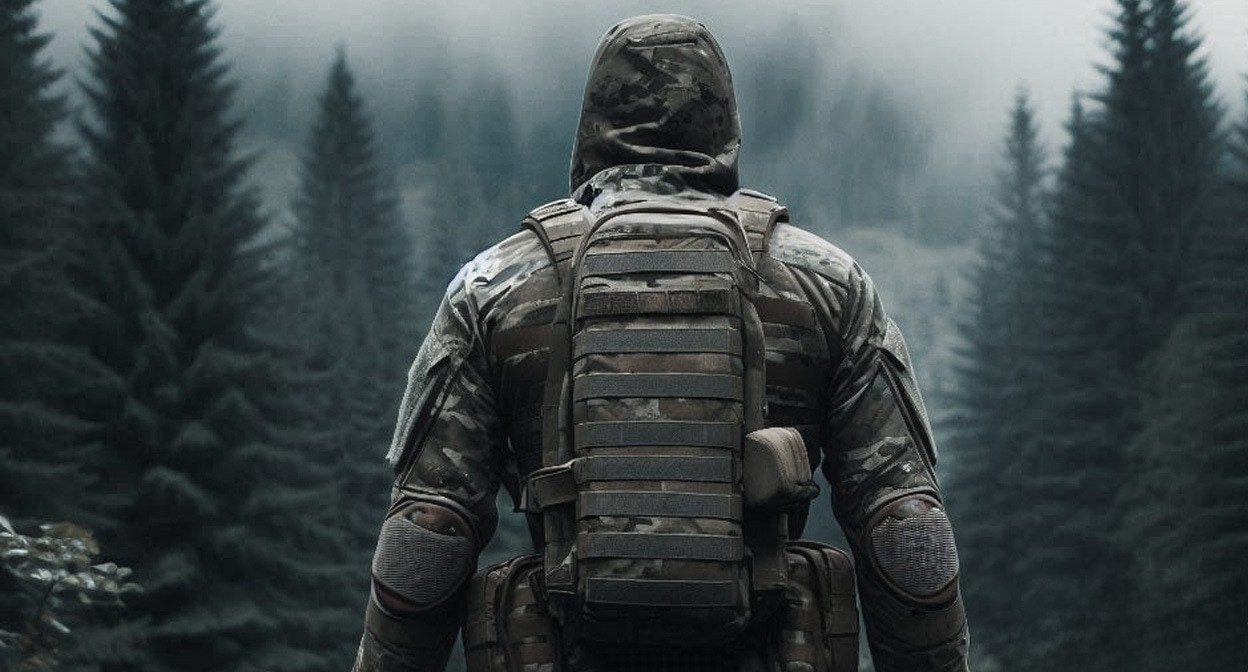 Военный на СВО. Иллюстрация создана "Кавказским узлом" с помощью ИИ в программе Copilot