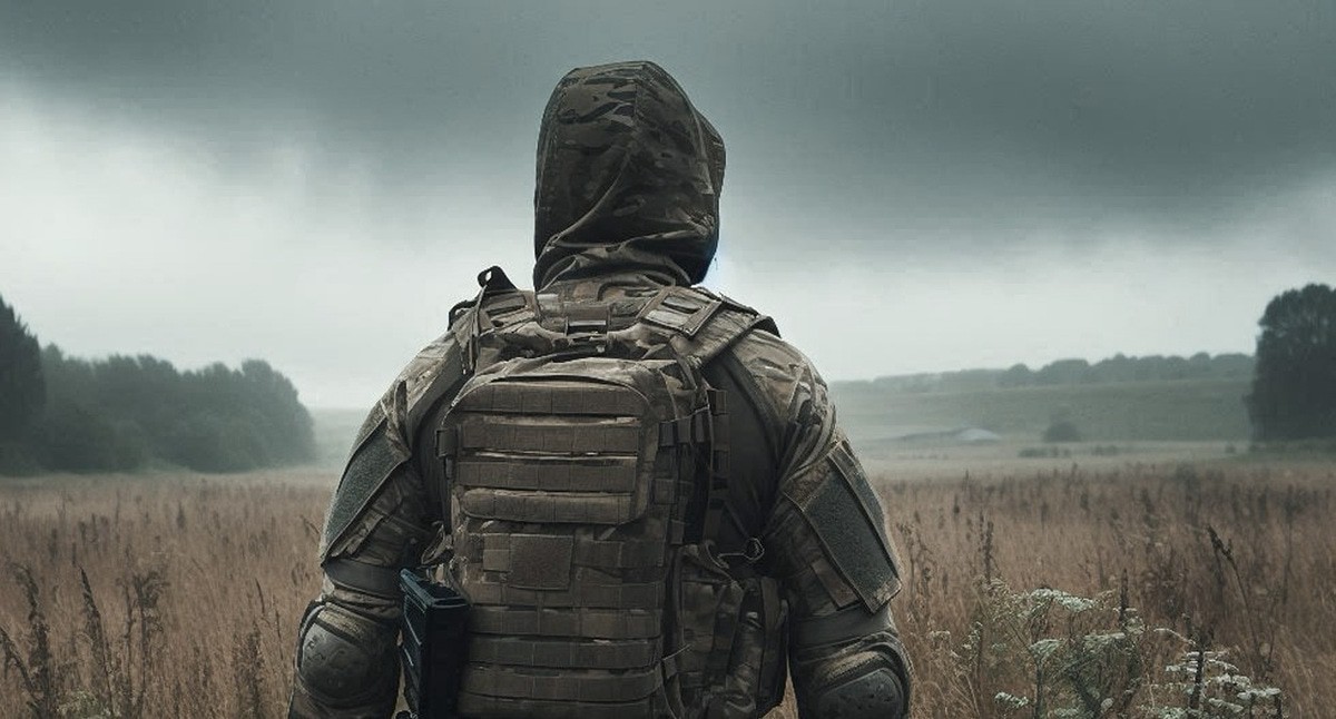 Военный на СВО. Иллюстрация создана «Кавказским узлом» с помощью ИИ в программе Copilot