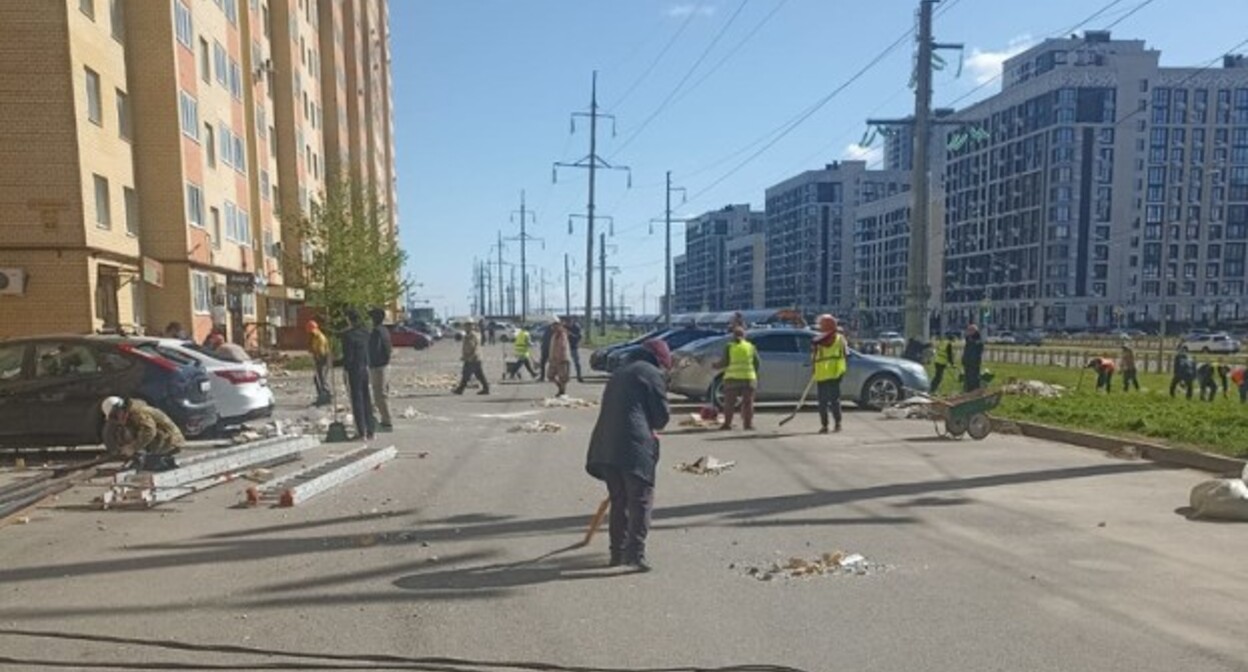 На месте взрыва газа в Ставрополе 21 мая 2025 года. Фото из телеграм-канала администрации Ставрополя.