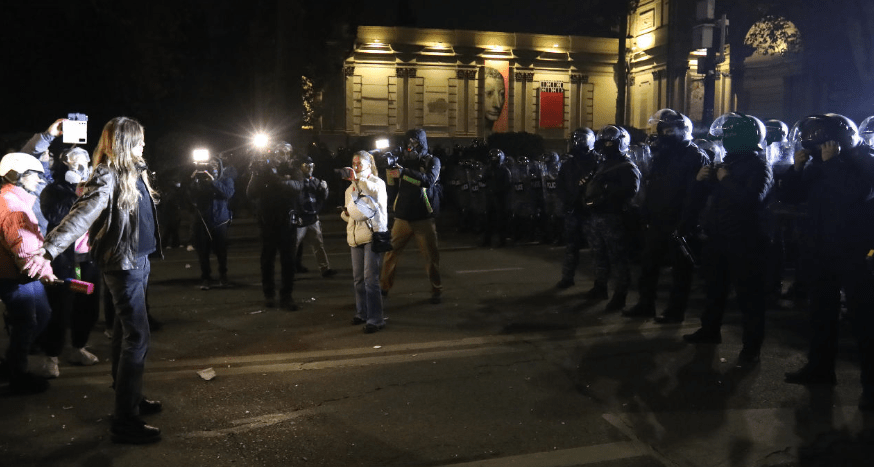 Проевропейская акция в Тбилиси. Фото Азиза Каримова для "Кавказского узла" от 6.12.24.