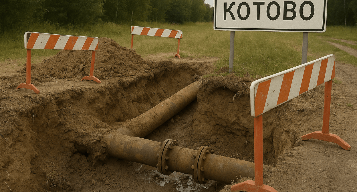 Проблемы водоснабжения в Котово. Иллюстрация создана "Кавказским узлом" с помощью ИИ в программе Copilot