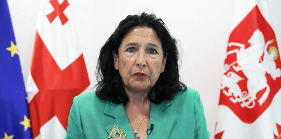 Саломе Зурабишвили. Стоп-кадр видео из ее аккаунта в соцсети X от 09.06.25, https://x.com/Zourabichvili_S/status/1932080608416575852