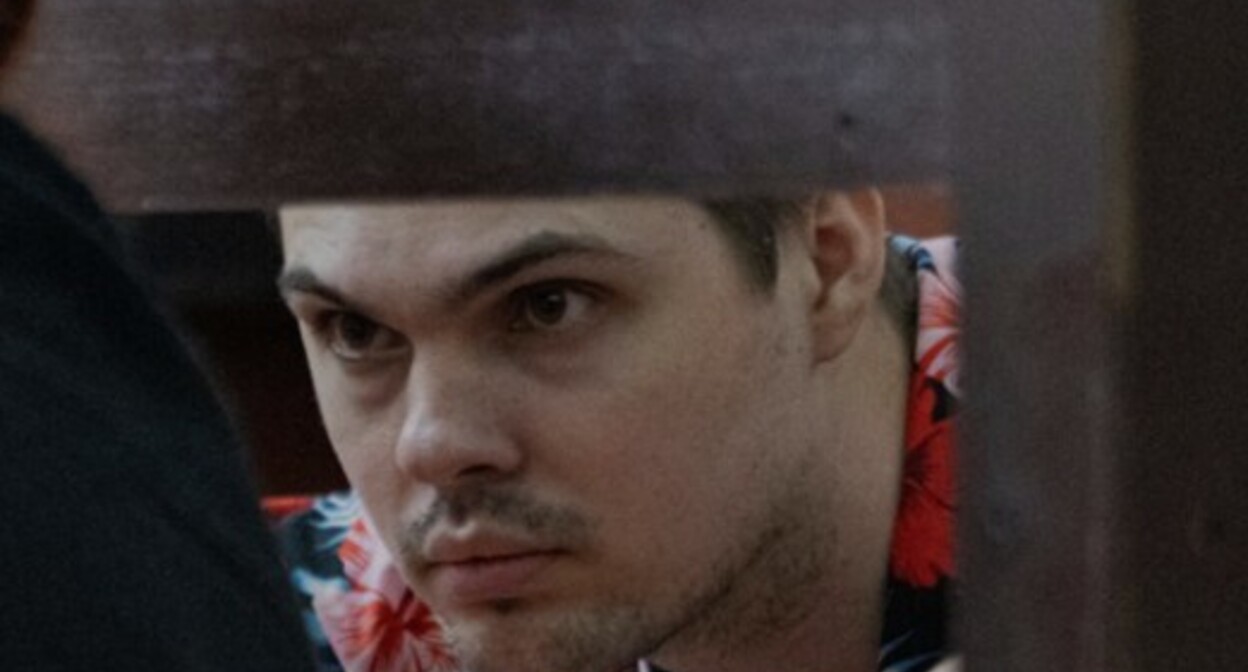 Антон Чечин в суде. Фото с сайта TV Pirveli.