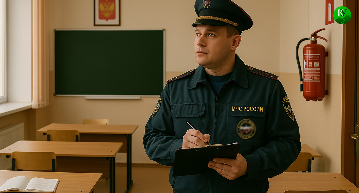 Пожарный инспектор. Иллюстрация создана "Кавказским узлом" с помощью ИИ в программе Copilot