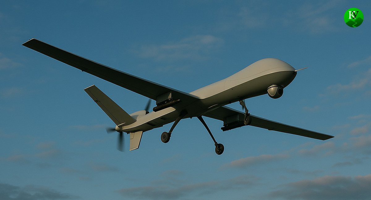 БПЛА в небе. Иллюстрация создана "Кавказским узлом" с помощью ИИ в программе Copilot