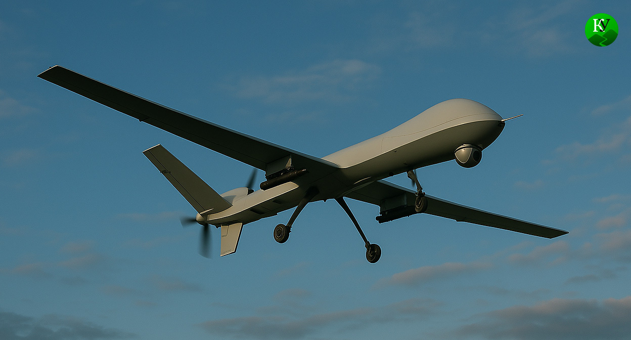 БПЛА в небе. Иллюстрация создана "Кавказским узлом" с помощью ИИ в программе Copilot