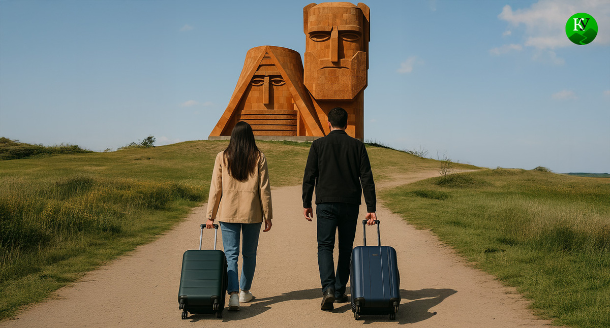 Переселенцы. Иллюстрация создана "Кавказским узлом" с помощью ИИ в программе Copilot