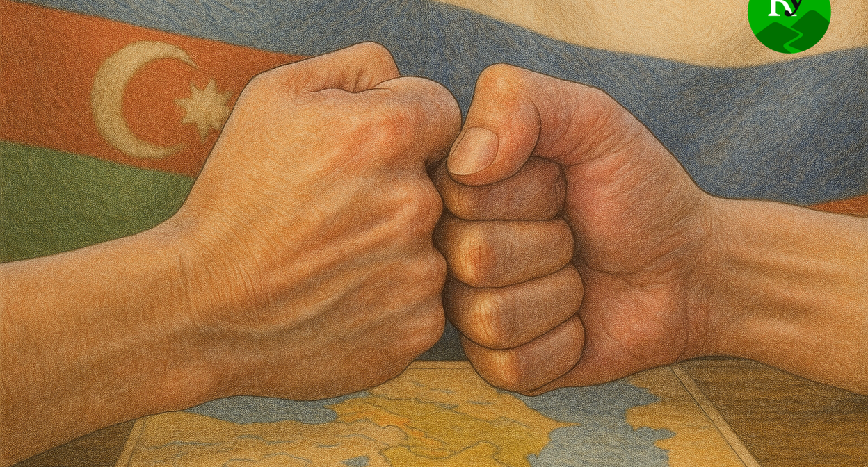 Конфликт Азербайджана и России. Иллюстрация создана "Кавказским узлом" с помощью ИИ в программе ChatGPT.