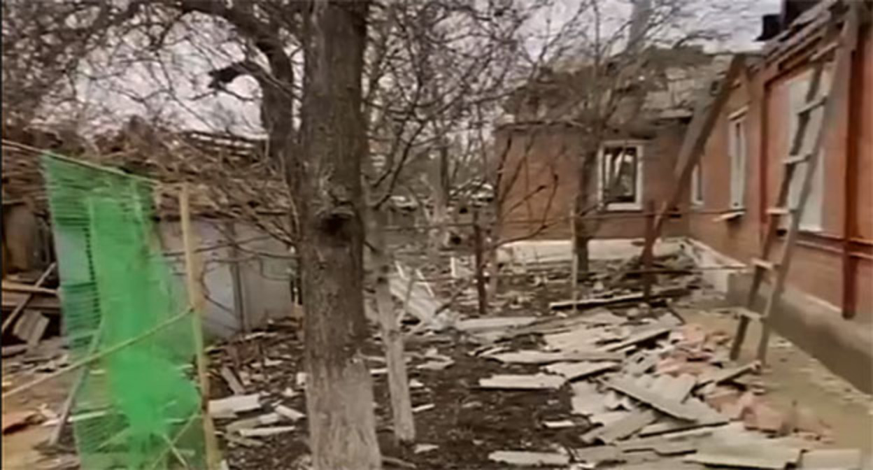 Атака БПЛП жителей Ростовской области. Январь 2025 г. Скриншот видео ТГ-канал Юрий Слюсарь