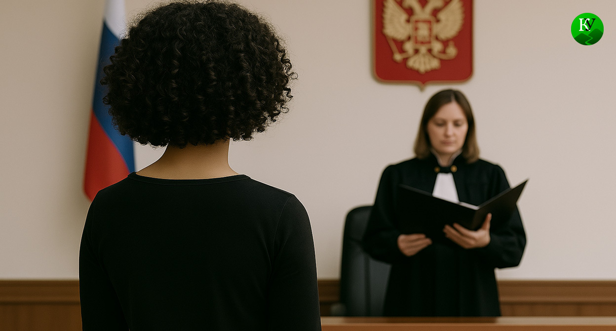 Женщина в суде. Иллюстрация создана "Кавказским узлом" с помощью ИИ в программе Copilot