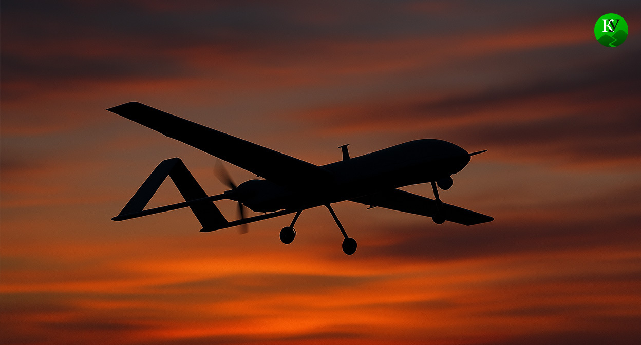 БПЛА в небе. Иллюстрация создана "Кавказским узлом" с помощью ИИ в программе Copilot