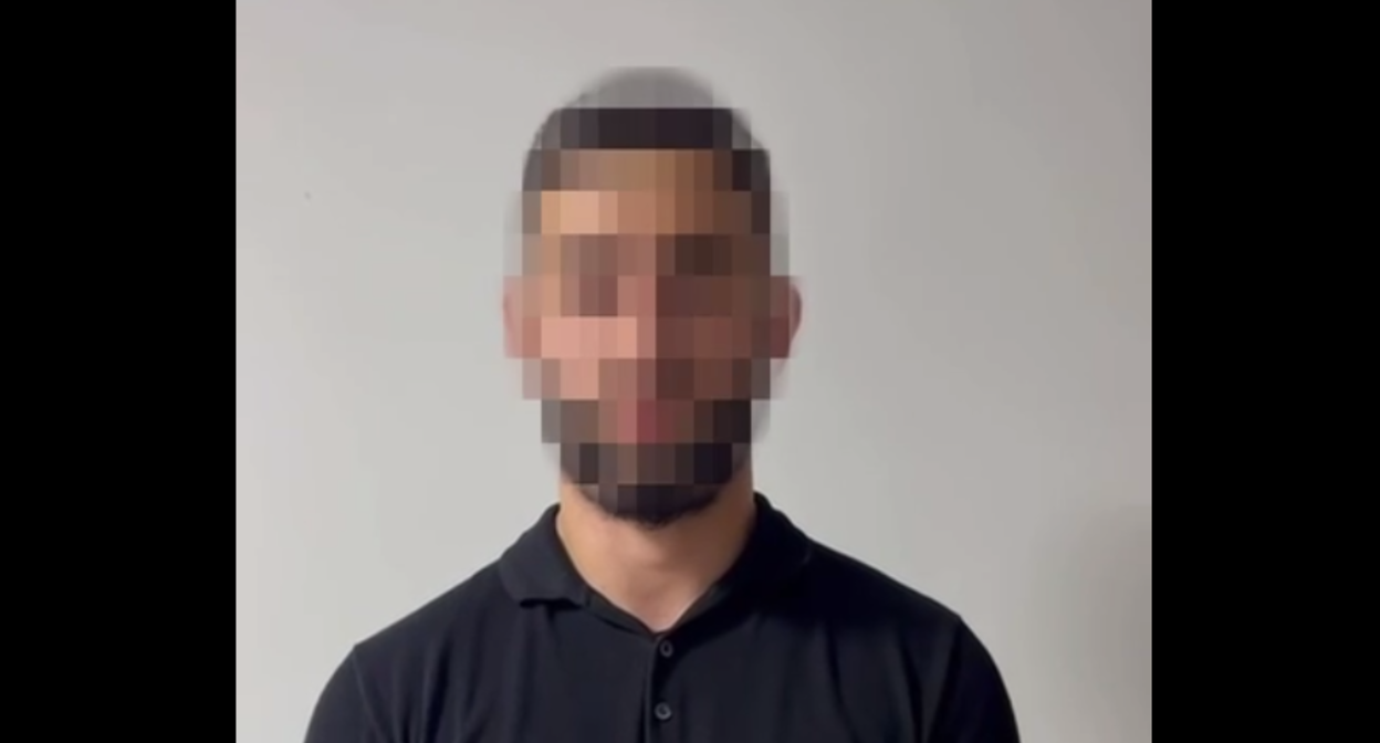 Житель Владикавказа извинился за избиение из-за шорт. Стоп-кадр видео МВД по Северной Осетии от 12.07.25, https://t.me/mvd_rso_a/34790