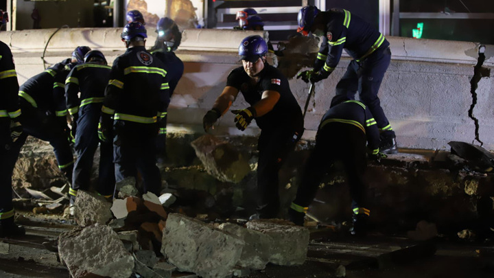 Спасательные работы на месте обрушившегося дома. Тбилиси, 14 июля 2025 г. Фото: МВД Грузии