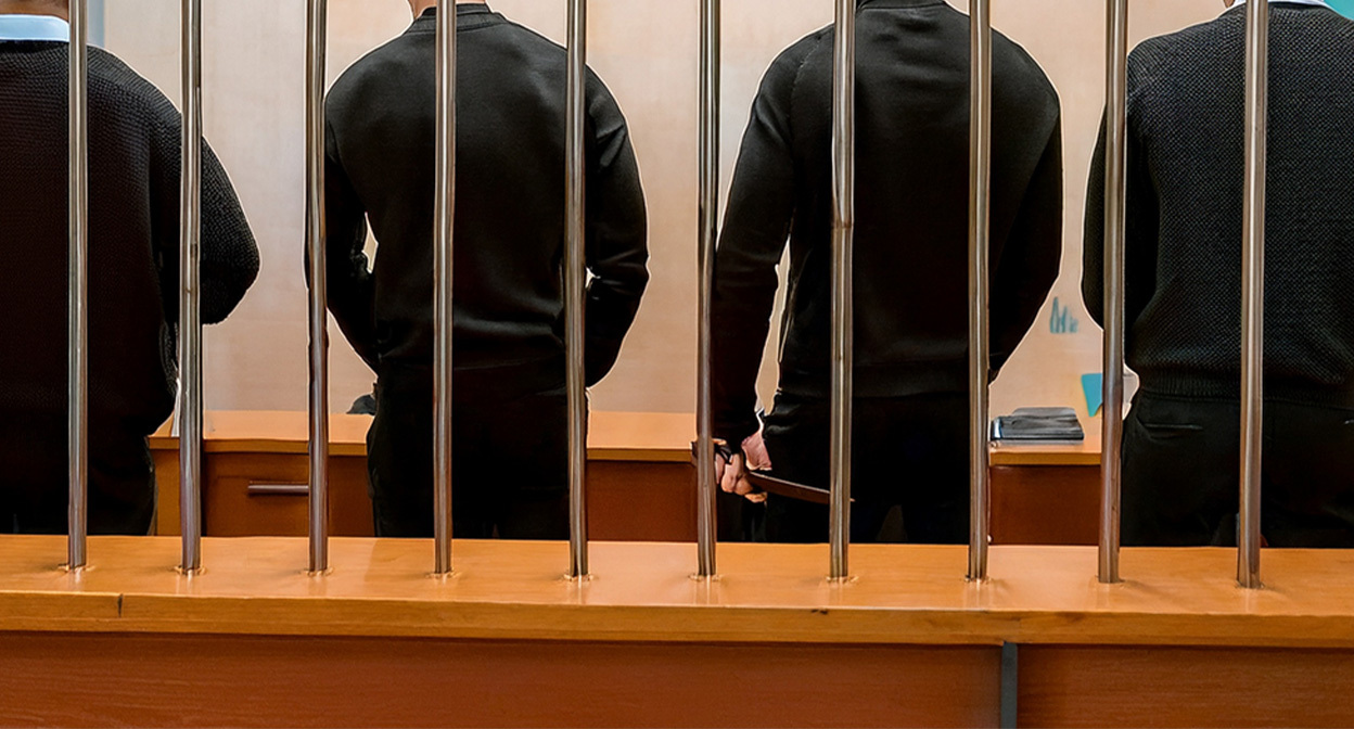 В суде. Иллюстрация создана «Кавказским узлом» с помощью ИИ в программе Photoshop