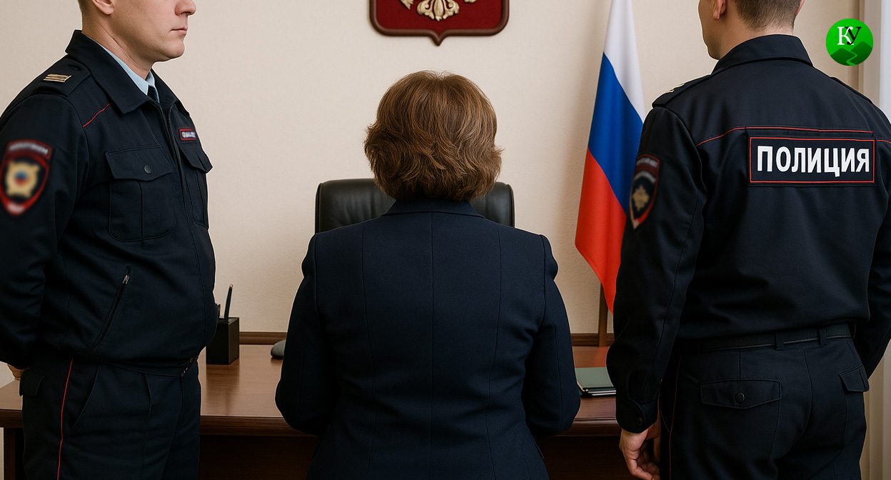 Задержание чиновницы. Иллюстрация создана "Кавказским узлом" с помощью ИИ в программе Copilot