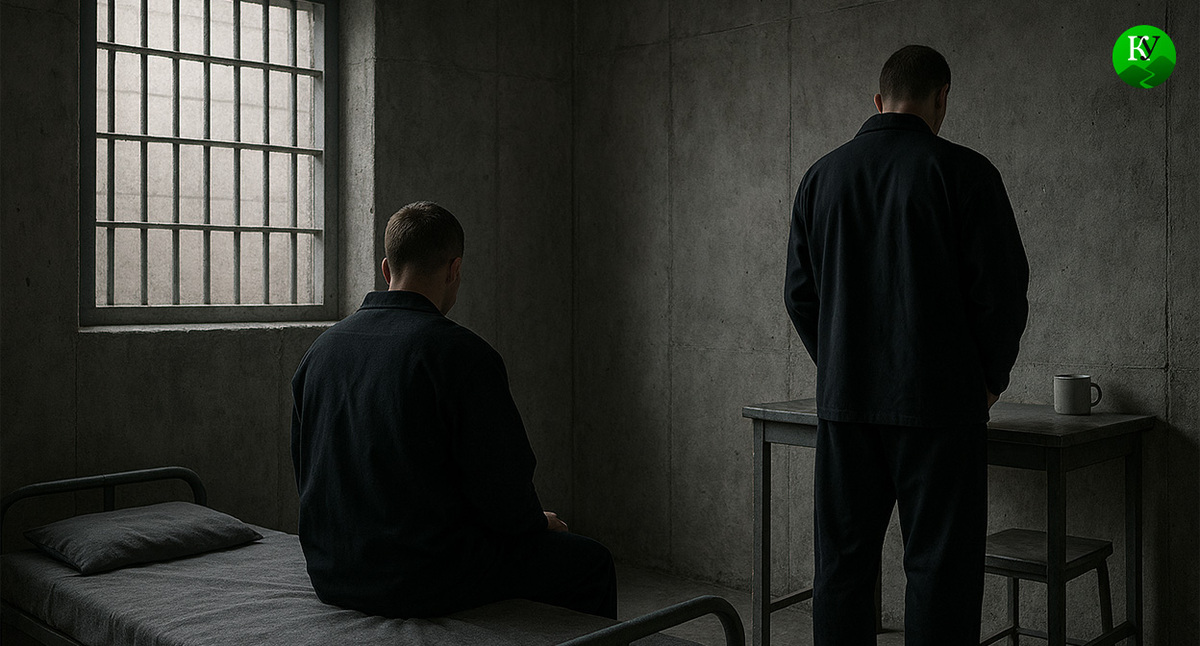 В камере в СИЗО. Иллюстрация создана «Кавказским узлом» с помощью ИИ в программе Copilot