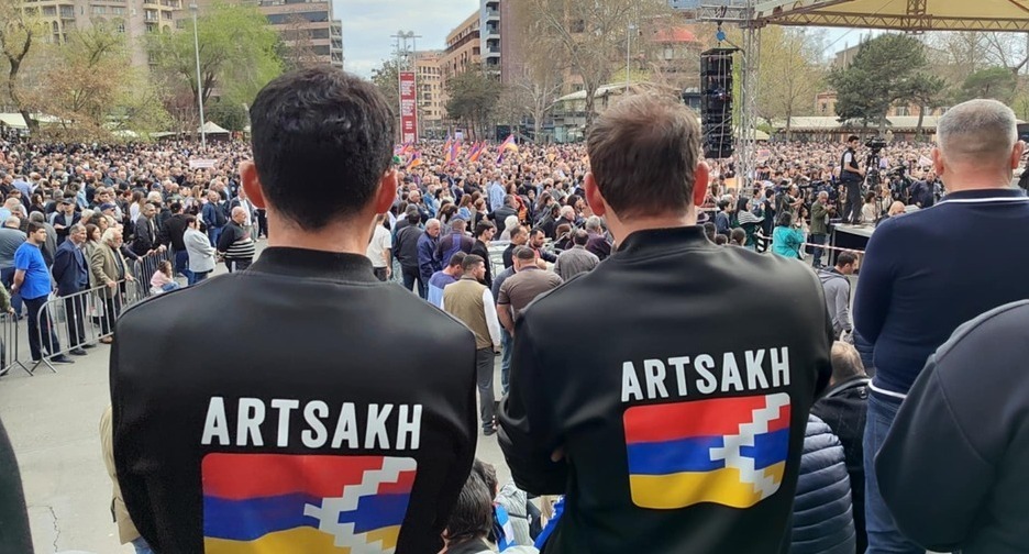 Митинг беженцев из Нагорного Карабаха в Ереване, 29 марта 2025 года. Фото Алвард Григорян для “Кавказского узла”.